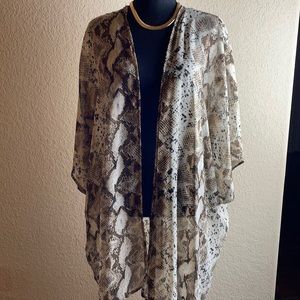 Sheer Snakeskin Kimono
